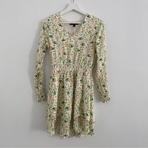 Banana Republic Floral Print Long Sleeve Dress